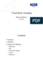Visual Basic Scripting Guide - ASP, VBScript Features, Loops & Functions