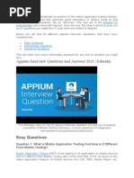 Appium Interview Question