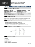 Full Wave Controlled Converter With R-L Load: Vidyalankar Institute of Technology (VIT)