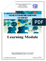 Learning Module: Quarter 1