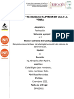 Requisitos Documentales para La Administración de Seguridad Ambiental. Equipo 2