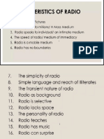 Characteristics of radio