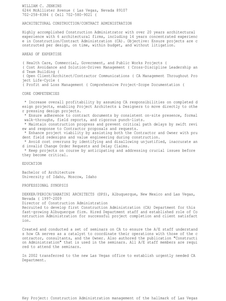 Construction Administration Expertise | PDF | New Mexico | Albuquerque