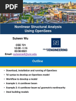 Nonlinear Structural Analysis Using OpenSees