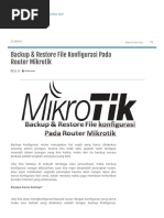 Cara Backup dan Export Mikrotik | PDF