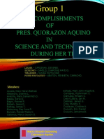 Accomplishments OF Pres. Quorazon Aquino IN Science and Technology During Her Term