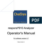 Respons 910 Analyzer: Operator's Manual