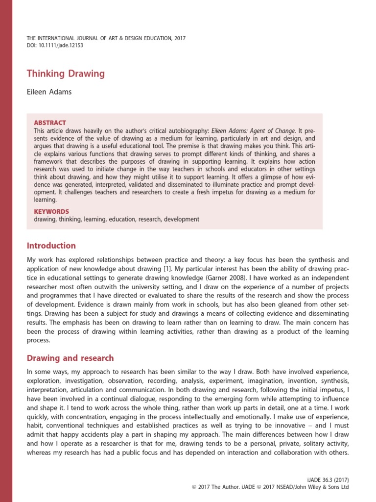 Drawing as a Learning Tool | PDF | Experience | Thought