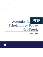 Aus Awards Scholarships Policy Handbook