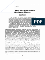 Personality and Organizational Citizenship Behavior - Journal of Management