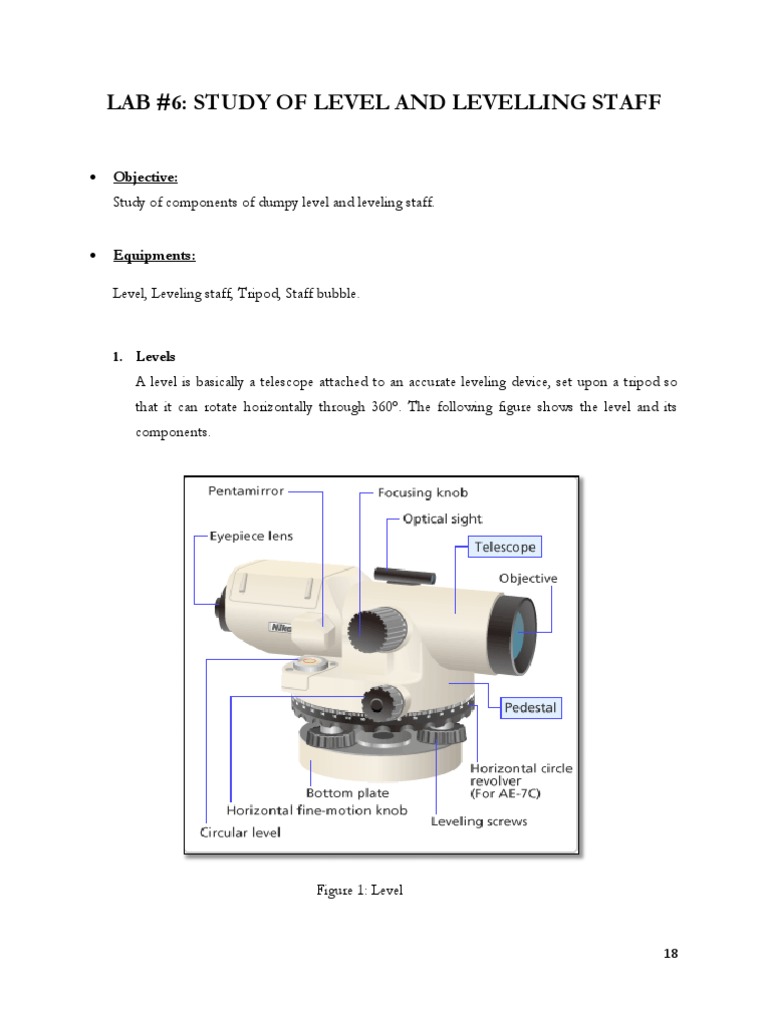 Study of Level and Levelling Staff PDF Optical Devices
