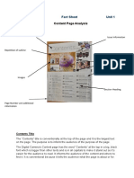 Content Page Analysis