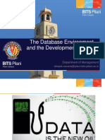 The Database Environment and The Development Process: BITS Pilani