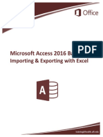 Access 2016 Importing From Excel