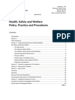 Staff Health, Safety and Welfare Policy Procedures