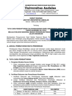 Surat Edaran - Tata Cara Pendaftaran Calon Mahasiswa Baru SNMPTN Jalur Undangan Tahun 2011