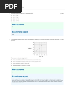 Topic 1: Markscheme Examiners Report