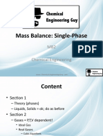 Mass Balance: Single-Phase: MB2 Chemical Engineering