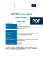 ASTRABAT Deliverable D2.4 Test Specifications WP2, T2.4