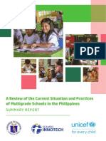 Summary Report Review of the Current Situation and Practices of PHL Multigrade Schools Comp