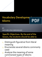 wk 2 Vocabulary Development - Idioms