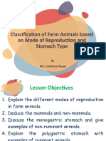 Classification of Farm Animals Based On Mode of Reproduction and Stomach Type