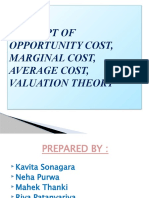 Concept of Opportunity Cost, Marginal Cost