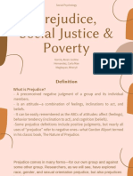 Prejudice, Social Justice & Poverty