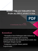 Materi 10. Teknik Komunikasi Terapeutik Pada Lansia