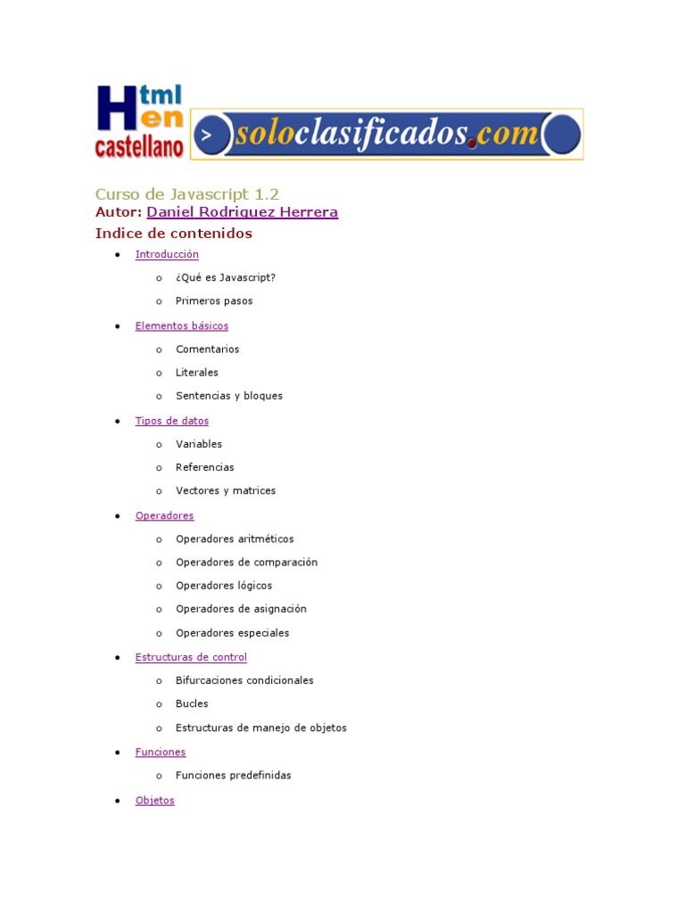 Manual de Java Script | PDF | Script Java | Objeto (informática)