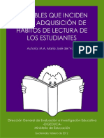  Variables Que Inciden en la Formación del Hábito de la Lectura 