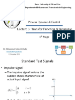 Lecture 3: Transfer Function & Response: Process Dynamic & Control