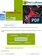 Fuel Combustion: Dept. of Processing and Food Engineering