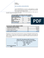 Ejemplo de Ejercicio Cáculo de La Renta y Constancia Laboral