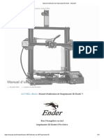Manuel D'utilisation de L'imprimante 3D Ender - Manuels+