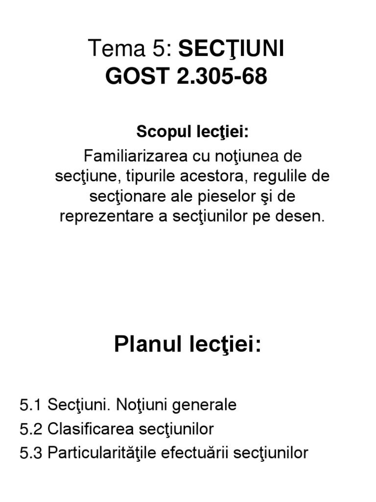 T5 Sectiuni | PDF