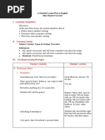 I. Learning Competency: A Detailed Lesson Plan in English John Reylord Lacorte