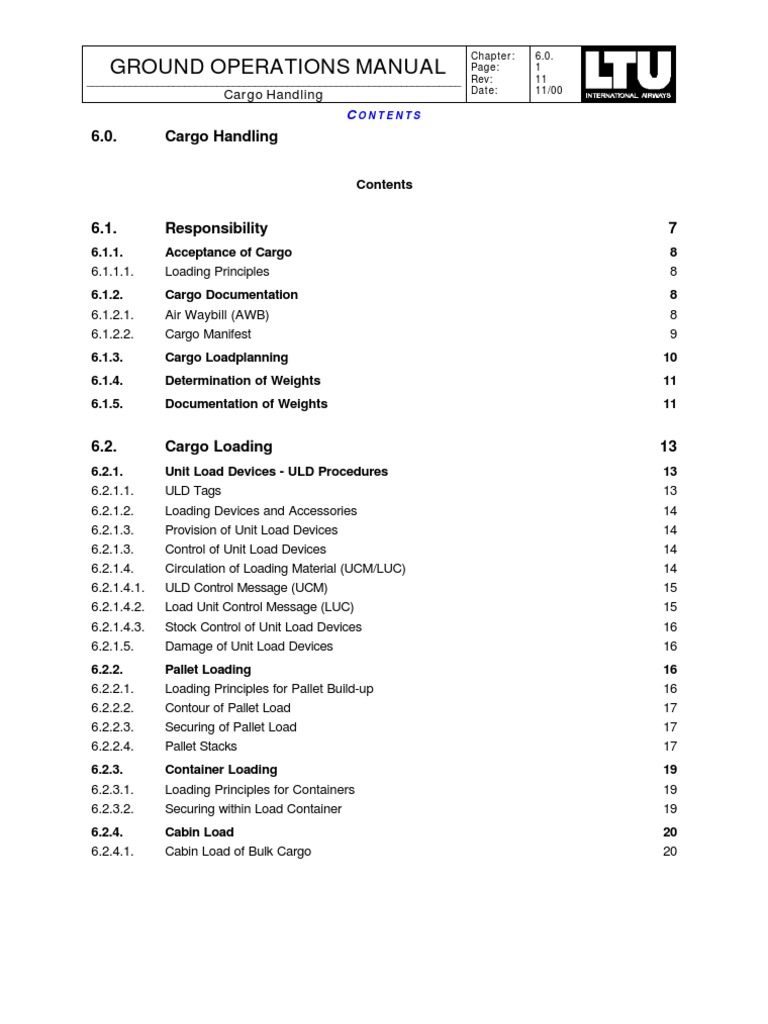 Cargo Handling | PDF | Cargo | Dangerous Goods