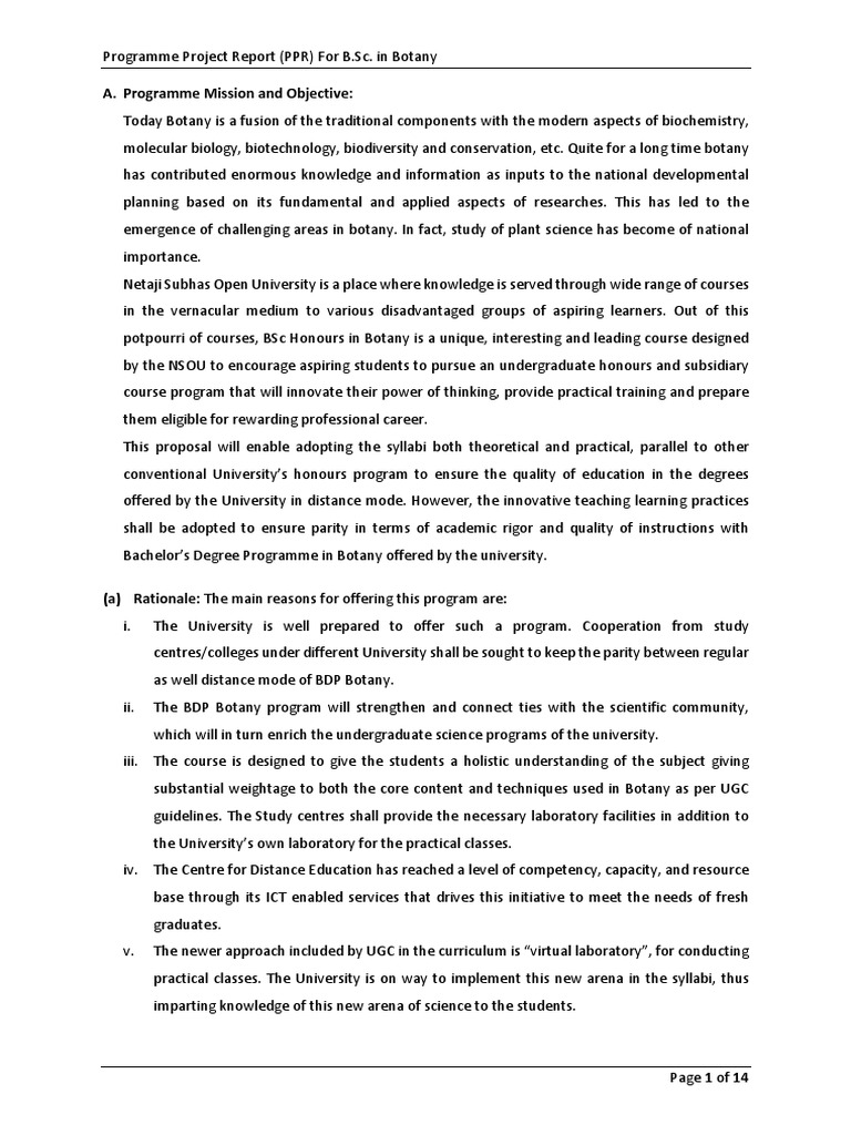 B.Sc. Botany Program Overview | PDF | Plant Breeding | Mitosis