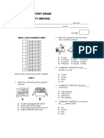 English Exam - First Grade Unit 1 (Community Service)