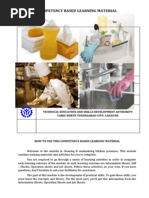 CBLM 1 CLEAN &MAINTAIN KITCHEN PREMISES