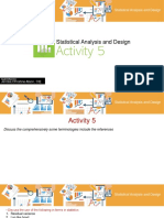 Activity 5 - Statistical Analysis and Design - Regression - Correlation