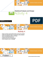 Activity 4 - Statistical Analysis and Design - Regression - Correlation