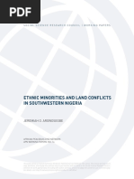 Ethnic Minorities and Land Conflicts in Southwestern Nigeria