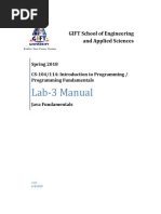 Lab-3 Manual: GIFT School of Engineering and Applied Sciences