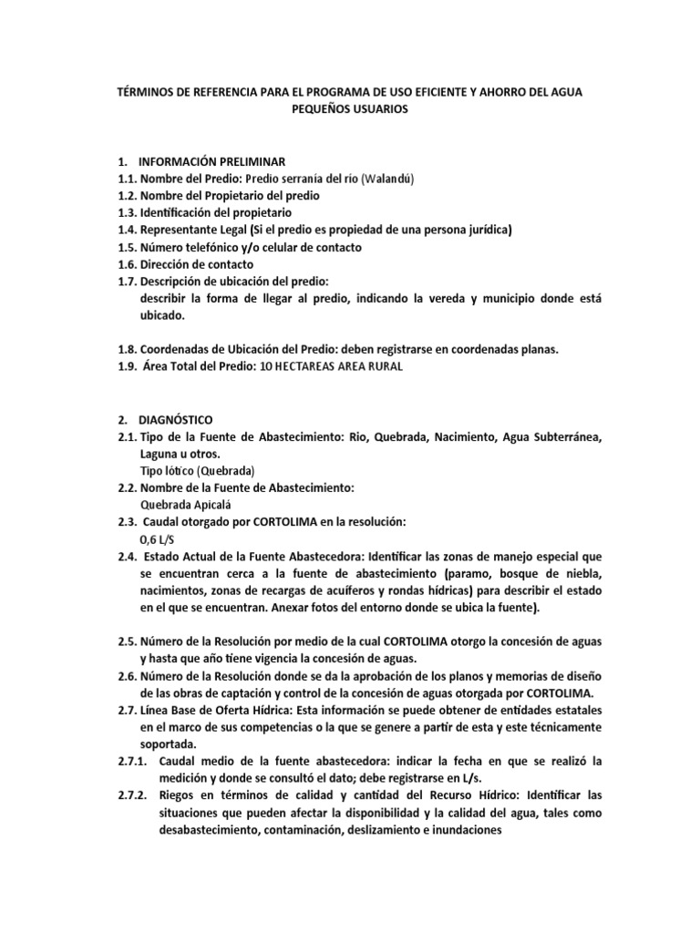 Programa Ahorro y Uso Eficiente Del Agua | PDF | Agua | Recursos hídricos