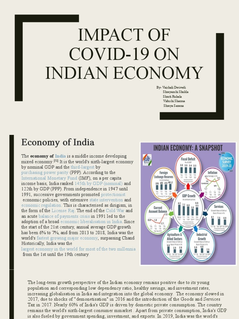 Impact of Covid19 On Indian Economy | PDF | Economy Of India | Gross ...