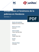 Ensayo Sobre El Fenómeno de La Pobreza en Honduras Eduardo Turcios