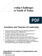 Leadership Challenges For The Youth of Today