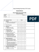 Industrial Training Evaluation Rubrics